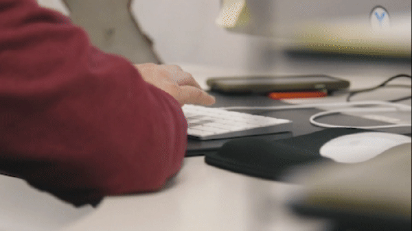 Working on a vehicle design on the computer